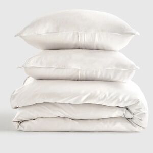 Quince Bamboo Duvet Cover Set King (White)